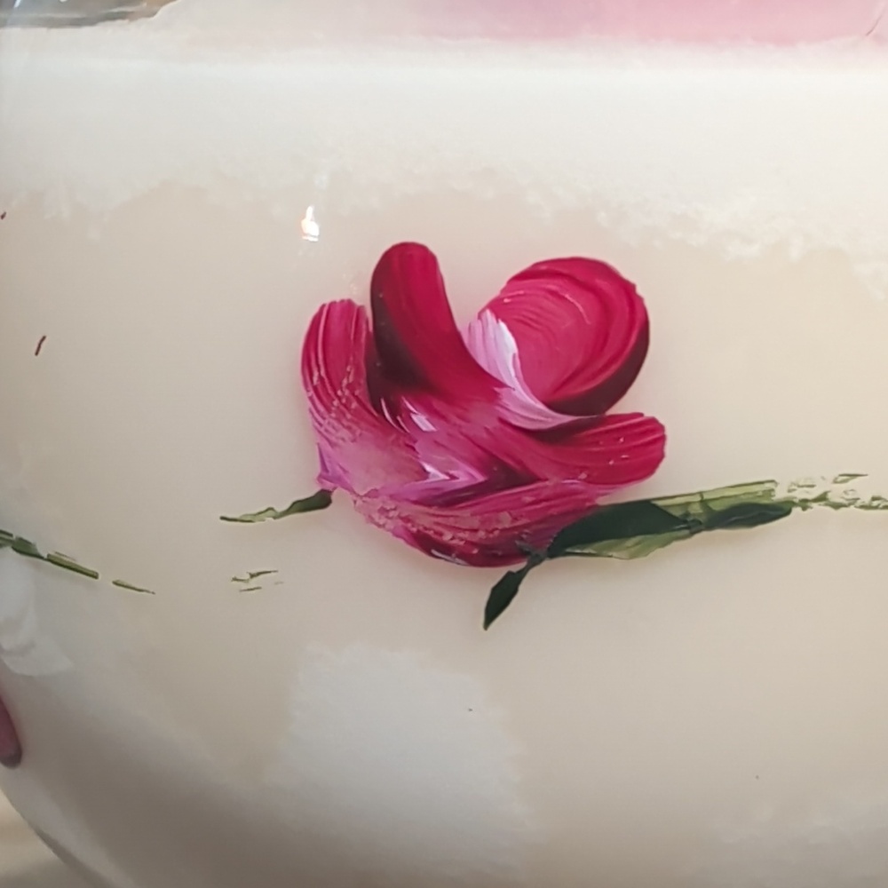 Vanilla Chai  XL Hand Painted ,Hand Crafted 100% Soy Candle In Brandy Sniffer. - Picture 4 of 10